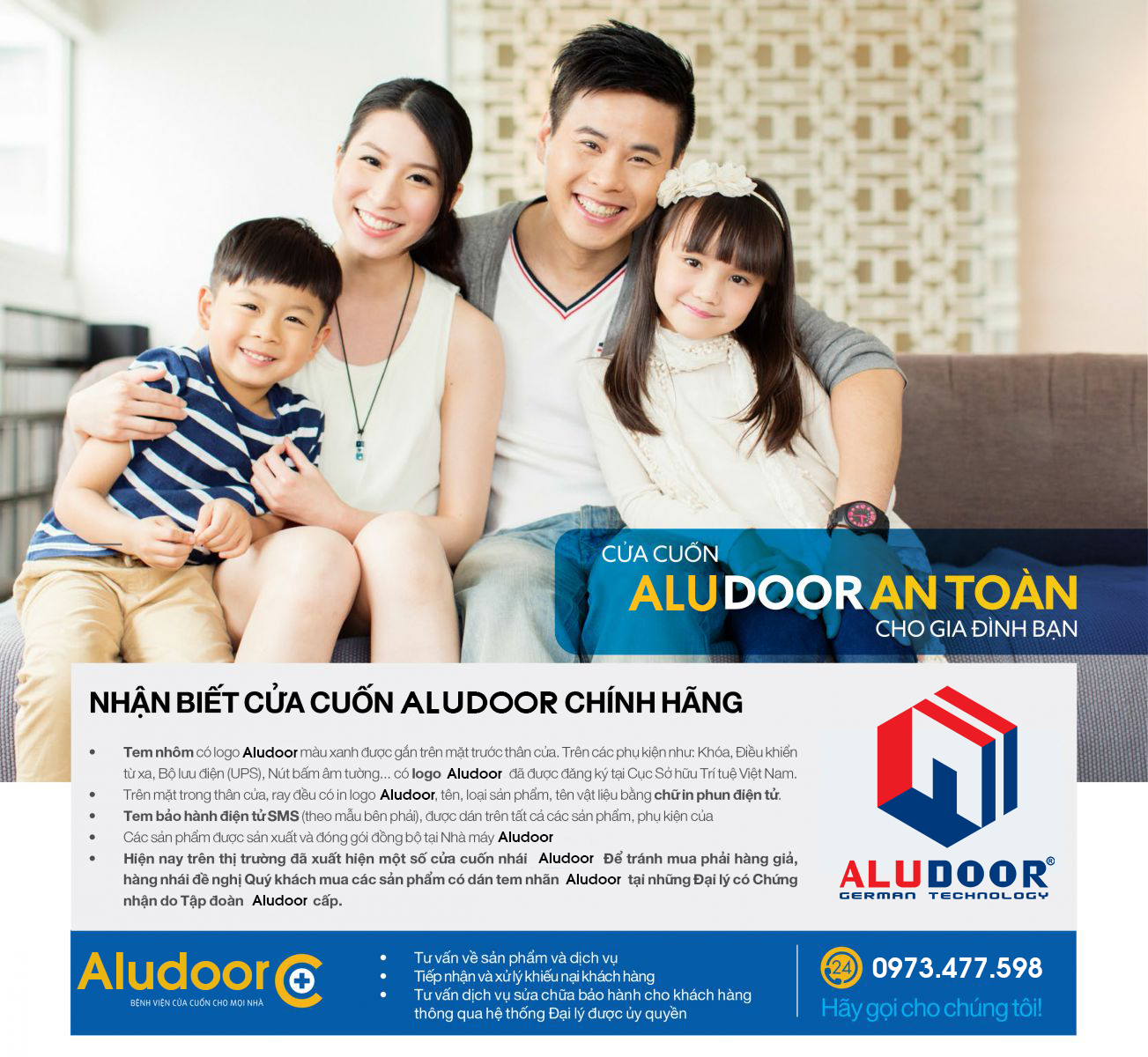 Nhan biet cua cuon chinh hang Aludoor 1