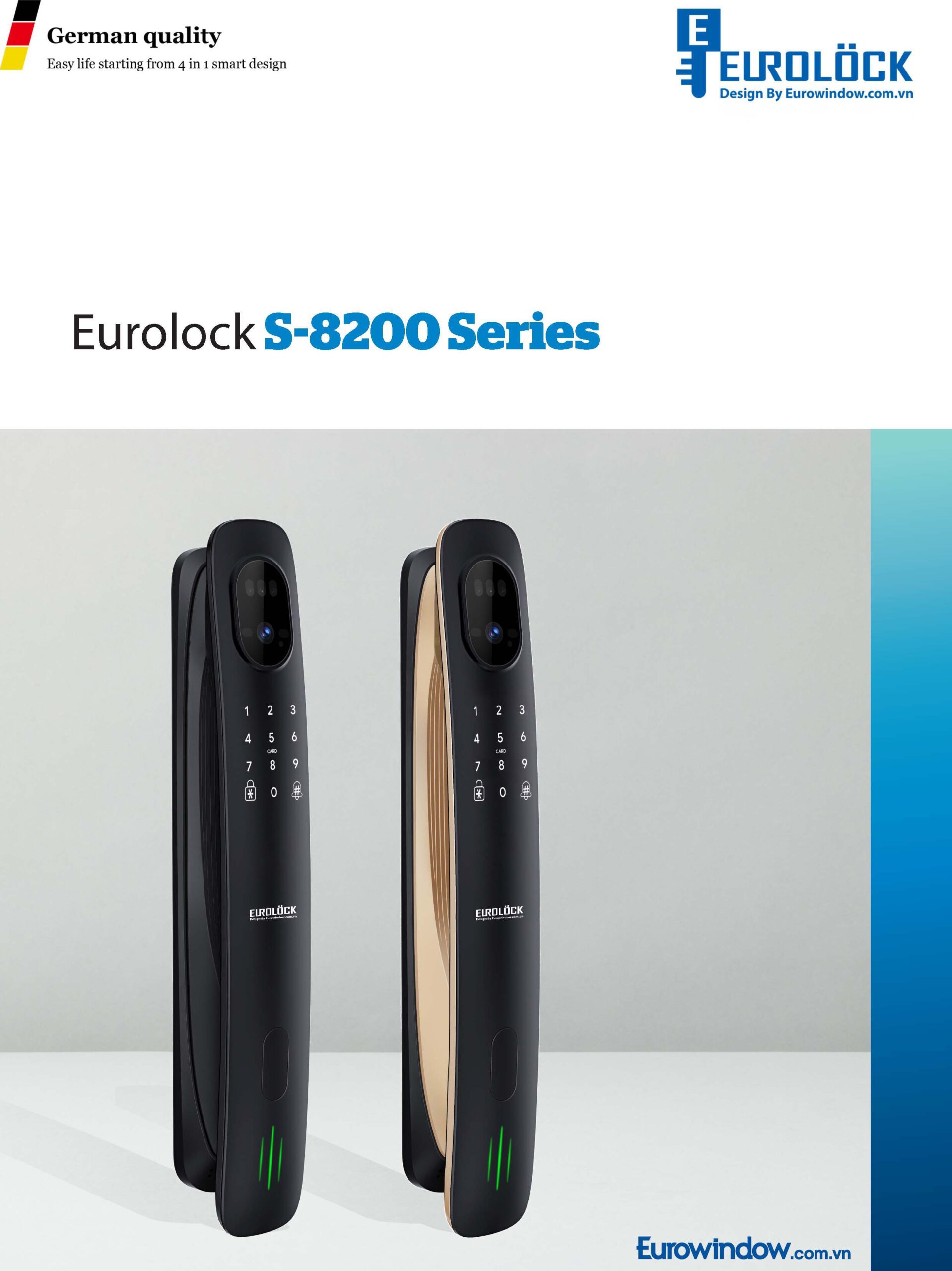 Eurowindow.com.vn ra mắt sản phẩm khoá khuôn mặt Eurolock S-8204 Eurolock S 8200 Series Digital Door Lock Brochure 0625 1 1 scaled